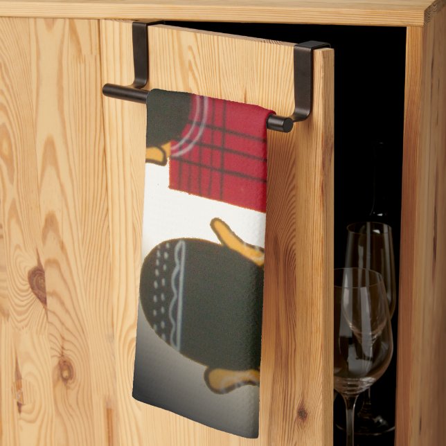 Kontrollerad Maasai-familjen Porträtt Kökshandduk (Thirds Fold)