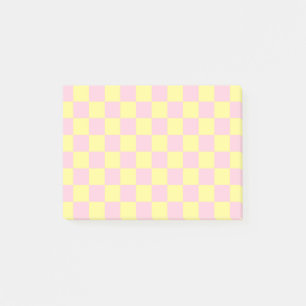 Kontrollerad mjuk Rosa och Gult Post-it Block