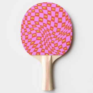 kontrollerad modern gult för rosa orange i modern pingisracket