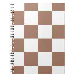 Kontrollerad Mönster i White och Mocha Mousse Anteckningsbok