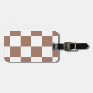 Kontrollerad Mönster i White och Mocha Mousse Bagagebricka