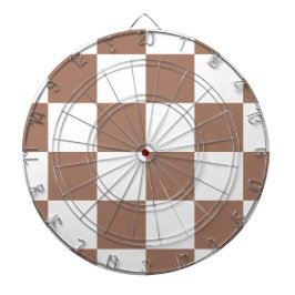 Kontrollerad Mönster i White och Mocha Mousse Darttavla