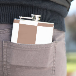 Kontrollerad Mönster i White och Mocha Mousse Fickplunta