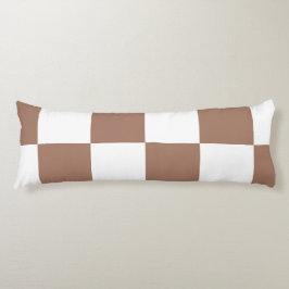 Kontrollerad Mönster i White och Mocha Mousse Kroppskudde