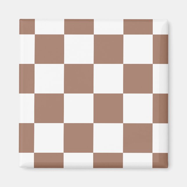 Kontrollerad Mönster i White och Mocha Mousse Magnet (Framsidan)