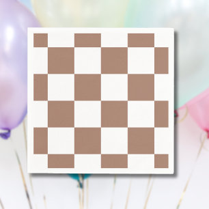 Kontrollerad Mönster i White och Mocha Mousse Pappersservett
