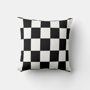 Kontrollerad Mönster Modern Black White Kudde