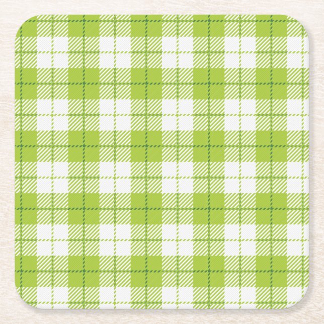 Kontrollerad mönster underlägg papper kvadrat (Framsidan)