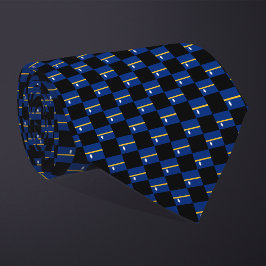 Kontrollerad Nauru Flagga Mönster Slips