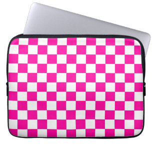 Kontrollerad Neon Rosa och White Laptop Fodral