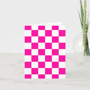 Kontrollerad Neon Rosa och White Tack Kort