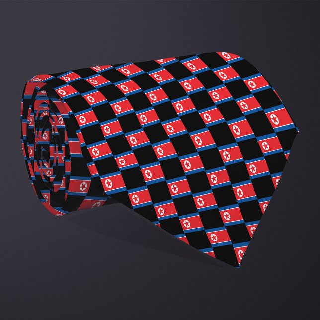 Kontrollerad Nordkorea Flagga Mönster Slips (Skapare uppladdad)