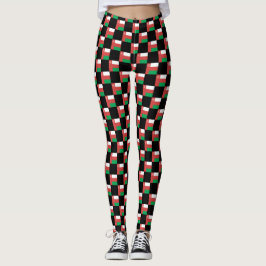 Kontrollerad Oman Flagga Mönster Leggings