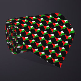 Kontrollerad Palestina Flagga Mönster Slips