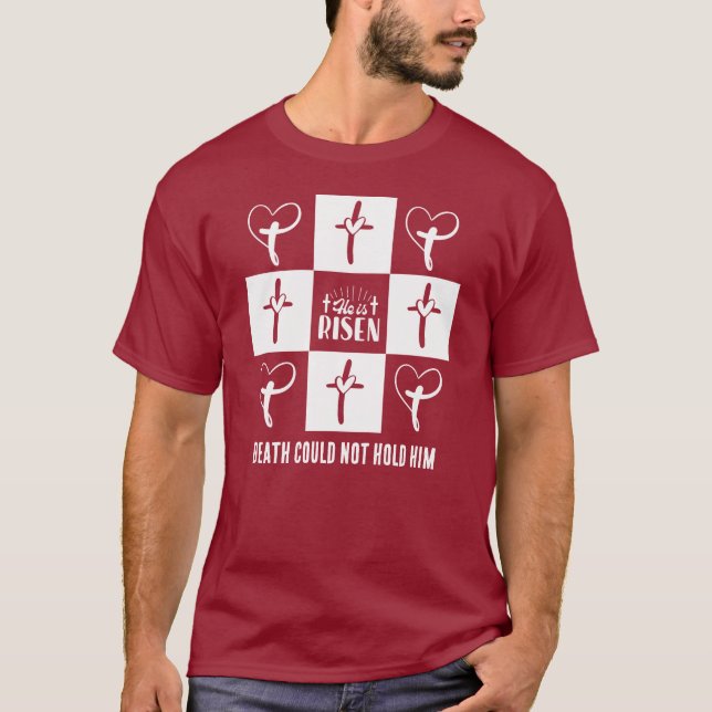 Kontrollerad Påsk HE ÄR RISEN Christian T Shirt (Framsida)