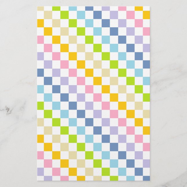 Kontrollerad Pastel Rainbow Brevpapper (Framsida)
