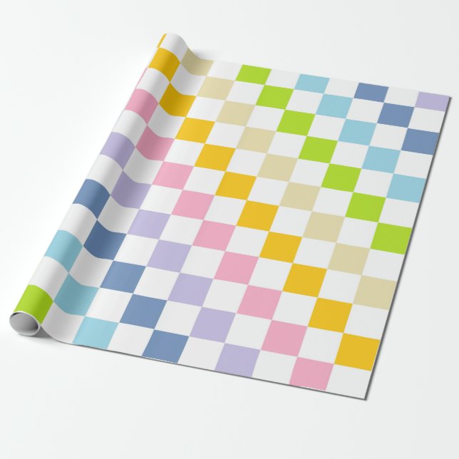 Kontrollerad Pastel Rainbow Presentpapper (Utrullad)