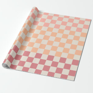 Kontrollerad persiko-Rosa Pastel övertoning Mönst Presentpapper