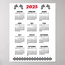 Kontrollerad Poster av Flaggor 2025-kalender