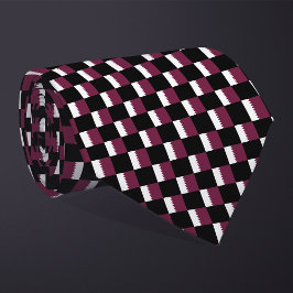 Kontrollerad Qatar Flagga Mönster Slips