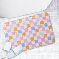 Kontrollerad Rainbow Boho Peace Kärlek Bath Mat