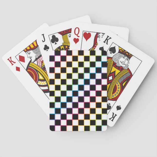 Kontrollerad regnbåge vit casinokort (Baksidan)