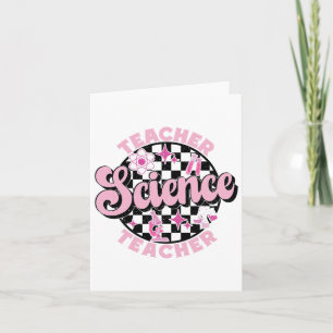 Kontrollerad Retro Rosa Back to school Science Tea Kort