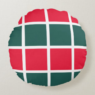 Kontrollerad röd Grönt Rund Kudde