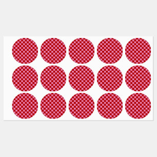 Kontrollerad röd och Shock rosa Klistermärke