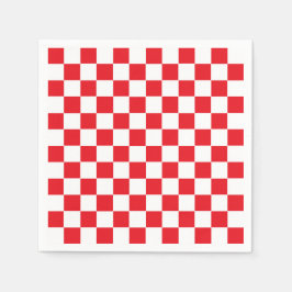 Kontrollerad röd och vit pappersservett