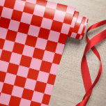 Kontrollerad röd Rosa Presentpapper<br><div class="desc">Papper omformning av omformning av rödRosa</div>