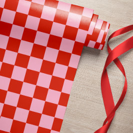 Kontrollerad röd Rosa Presentpapper