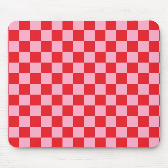 Kontrollerad Rosa och röd Musmatta (Framsidan)