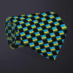 Kontrollerad Rwanda Flagga Mönster Slips