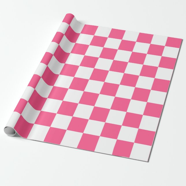 Kontrollerad Shock rosa och vit Presentpapper (Utrullad)