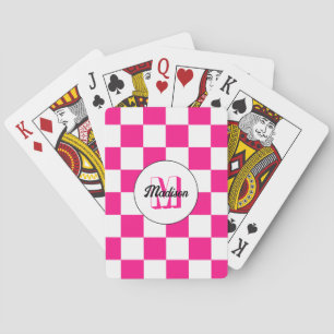 Kontrollerad Shock rosa, vit geometrisk måttenhet Casinokort