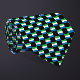 Kontrollerad Sierra Leone Flagga Mönster Slips