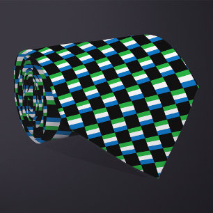 Kontrollerad Sierra Leone Flagga Mönster Slips