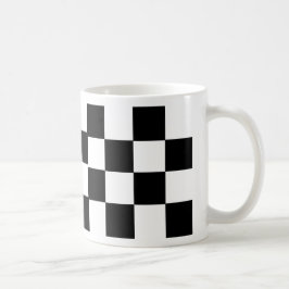 Kontrollerad svartvitt kaffemugg