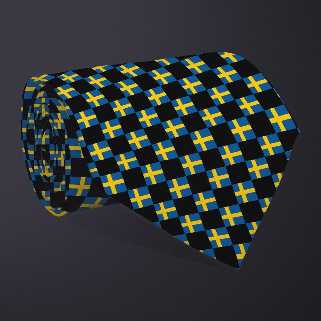 Kontrollerad Sverige Flagga Mönster Slips (Skapare uppladdad)