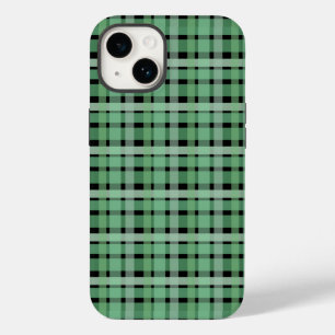 Kontrollerad Tartan Grönt Rand på svart