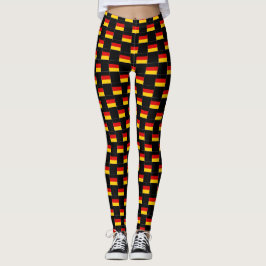 Kontrollerad Tyskland Flagga Mönster Leggings