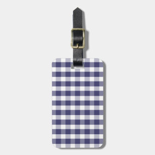 Kontrollerad USA flaggablått- och vitGingham Bagagebricka