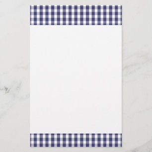 Kontrollerad USA flaggablått- och vitGingham Brevpapper