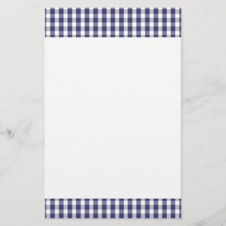 Kontrollerad USA flaggablått- och vitGingham Brevpapper