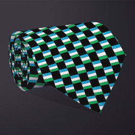 Kontrollerad Uzbekistan Flagga Mönster Slips