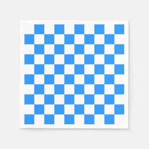 Kontrollerad - vit och blå pappersservett