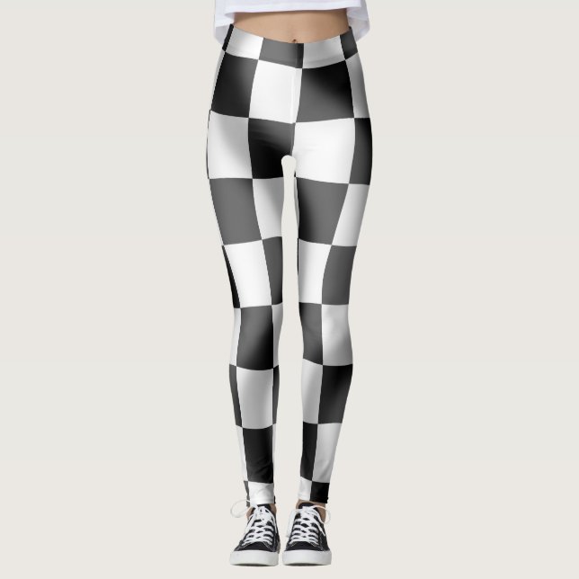 Kontrollerade Flagga Leggings (Framsida)