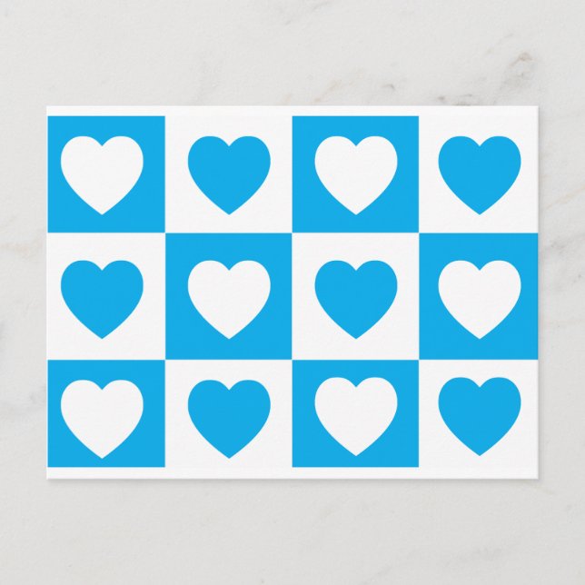Kontrollerade hörn - Cyan Blue Vykort (Framsida)