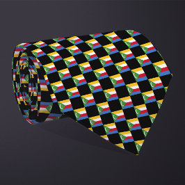 Kontrollerade Komorerna Flagga Mönster Slips